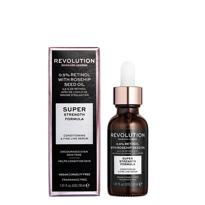 РЕВОЛЮШЪН SKINCARE СЕРУМ ЗА ЛИЦЕ ПРОТИВ СТАРЕЕНЕ 0,5% RETINOL + ROSEHIP 30 мл. / REVOLUTION SKINCARE 0,5% RETINOL