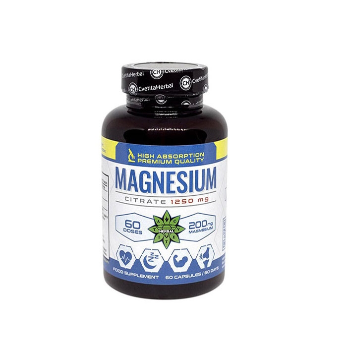 МАГНЕЗИЕВ ЦИТРАТ капсули 200 мг. 60 броя / CVETITA HERBAL MAGNESIUM