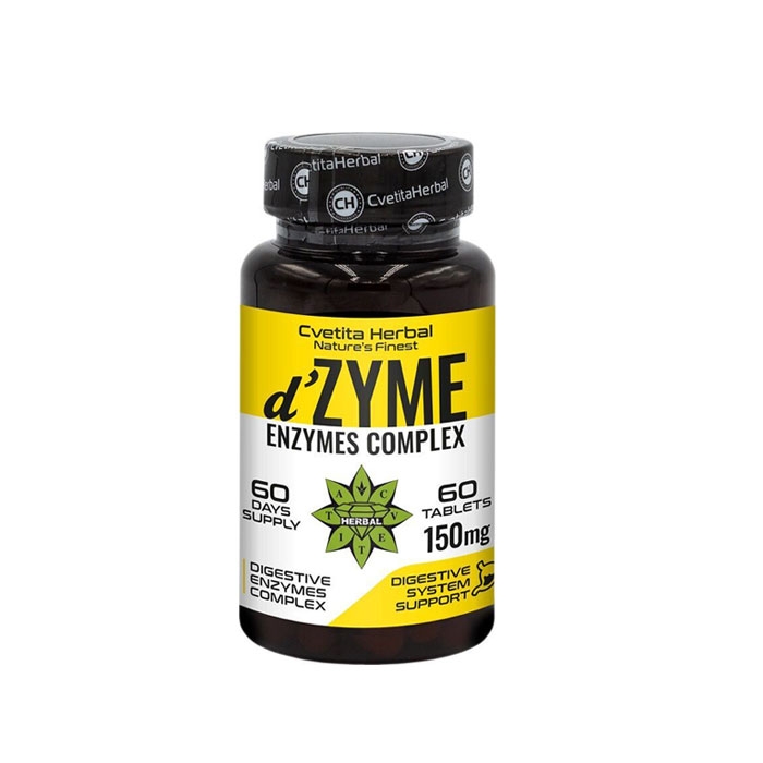 ДИЗАЙМ ЕНЗИМ КОМПЛЕКС таблетки 60 броя / CVETITA HERBAL DZYME ENZYMES COMPLEX