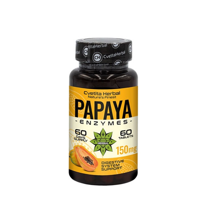 ПАПАЯ ЕНЗИМИ таблeтки 60 броя / CVETITA HERBAL PAPAYA ENZYMES