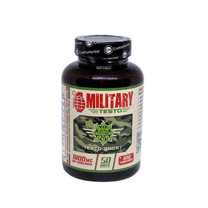 МИЛИТАРИ ТЕСТО капсули 900 мг. 100 броя / CVETITA HERBAL MILITARY TESTO