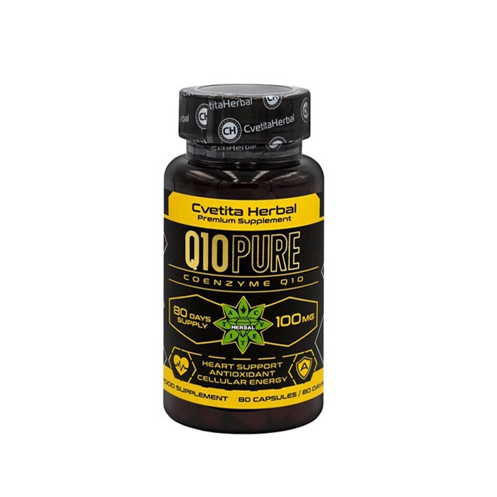 КОЕНЗИМ Q10 ПЮР капсули 100 мг. 80 броя / CVETITA COENZYME Q 10 PURE VEGAN