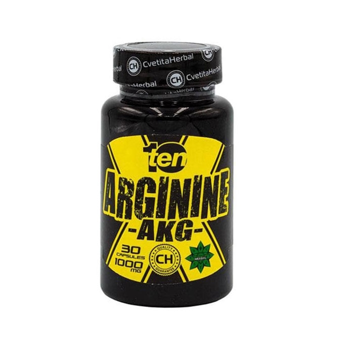 ТЕН АРГИНИН AKG капсули 1000 мг. 30 броя / CVETITA ARGININE AKG