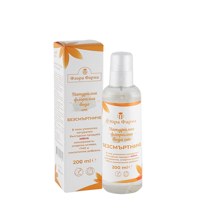 ФЛОРА ФАРМА НАТУРАЛНА ФЛОРАЛНА ВОДА ОТ БЕЗСМЪРТНИЧЕ 200 мл. / FLORA PHARMA NATURAL FLORAL WATER FROM IMMORTELLE
