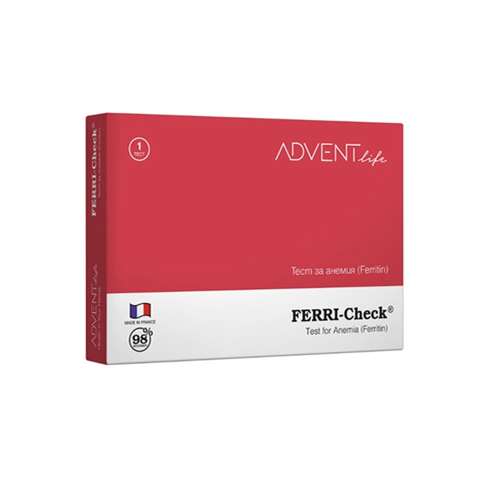 ТЕСТ ЗА АНЕМИЯ 1 брой / ADVENT LIFE FERRI-CHECK TEST FOR ANEMIA