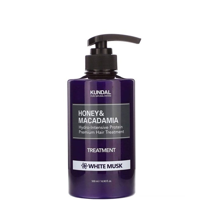 КУНДАЛ HONEY &amp; MACADAMIA ПРОТЕИНОВ БАЛСАМ ЗА КОСА БЯЛ МУСКУС 500 мл. / KUNDAL PURE NATURAL SYSTEM HONEY &amp; MACADAMIA HAIR TREATMENT