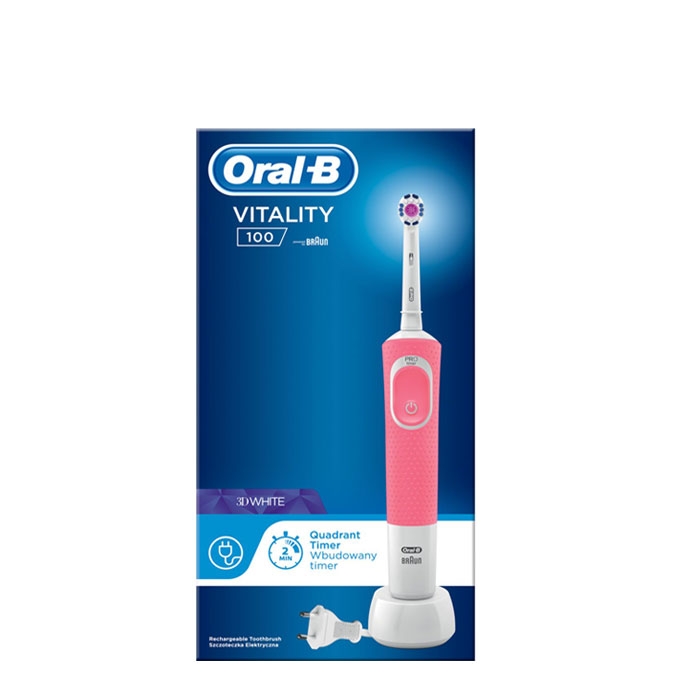 ЕЛЕКТРИЧЕСКА ЧЕТКА ЗА ЗЪБИ ОРАЛ В D100 РОЗОВА / BRAUN ORAL B ELECTRIC TOOTHBRUSH В D100 PINK