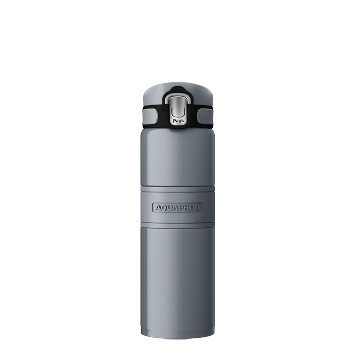 АКВАФОР ТЕРМО БУТИЛКА СИВА 480 мл. / AQUAFOR THERMO BOTTLE GRAY