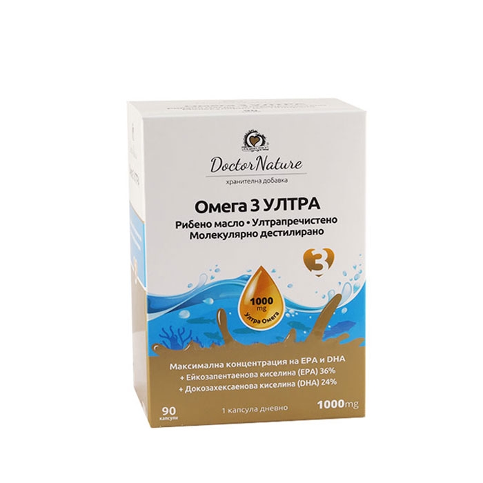 УЛТРА ОМЕГА 3 капсули 1000 мг. 90 броя / DOCTOR NATURE ULTRA OMEGA 3