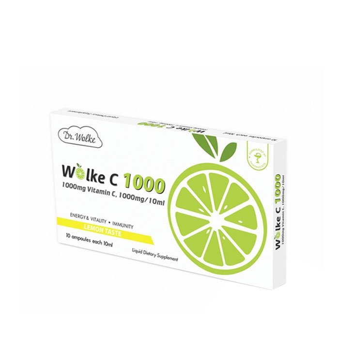 ВИТАМИН C С ВКУС НА ЛИМОН ампули 10 мл. 10 броя / DR. WOLKE VITAMIN C LEMON