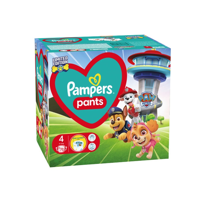 ПАМПЕРС ГАЩИ ПЕС ПАТРУЛ №4 9 - 15 кг. 72 броя / PROCTER &amp; GAMBLE PAMPERS PANTS PAW PATROL