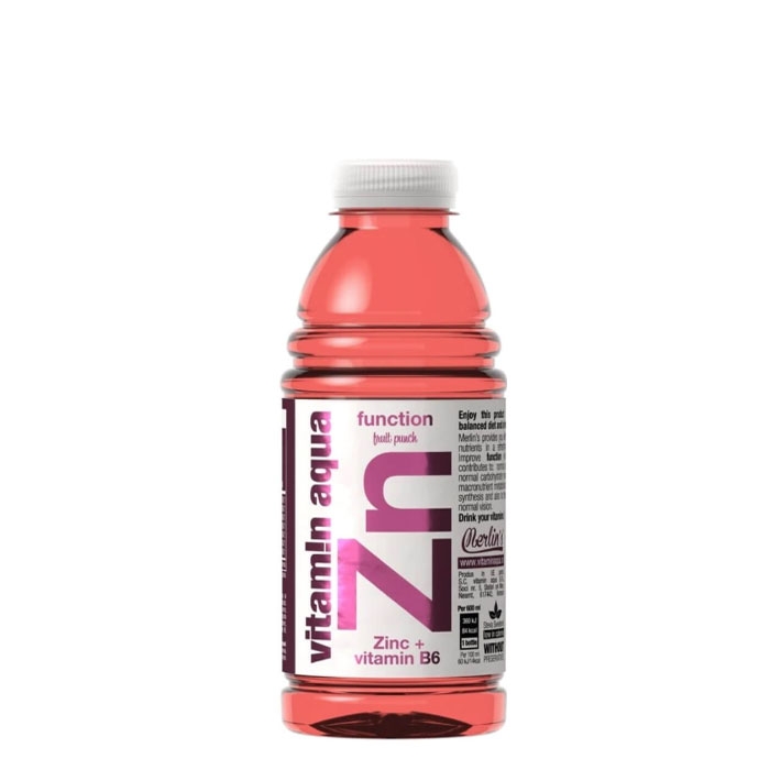 ВИТАМИНОВА ВОДА Zn ПЛОДОВ ПУНШ 600 мл. / VITAM!N AQUA Zn FRUIT PUNCH