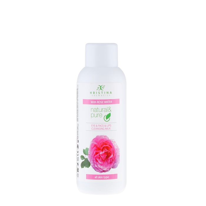 ТОАЛЕТНО МЛЯКО ЗА ЛИЦЕ С РОЗОВА ВОДА 150 мл. / HRISTINA TOILET MILK FOR FACE WITH ROSE WATER