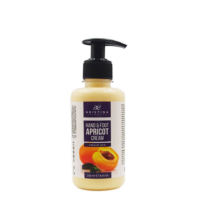 КРЕМ ЗА РЪЦЕ И КРАКА КАЙСИЯ 250 мл. / HRISTINA HAND &amp; FOOT APRICOT CREAM