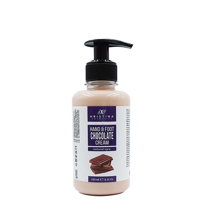 КРЕМ ЗА РЪЦЕ И КРАКА ШОКОЛАД 250 мл. / HRISTINA HAND &amp; FOOT CHOCOLATE CREAM