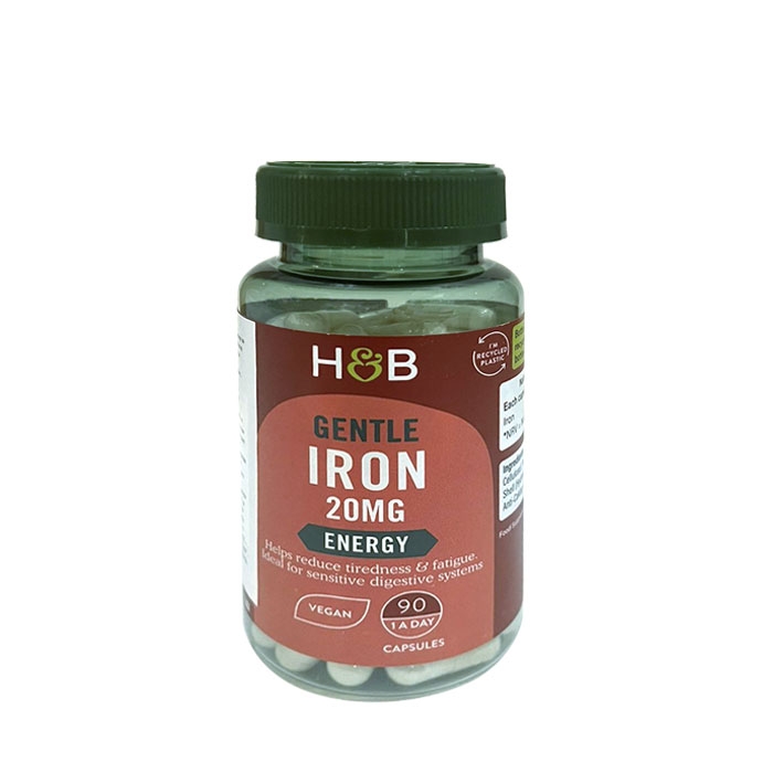 ЖЕЛЯЗO капсули 20 мг. 90 броя / HOLLAND &amp; BARRETT GENTLE IRON