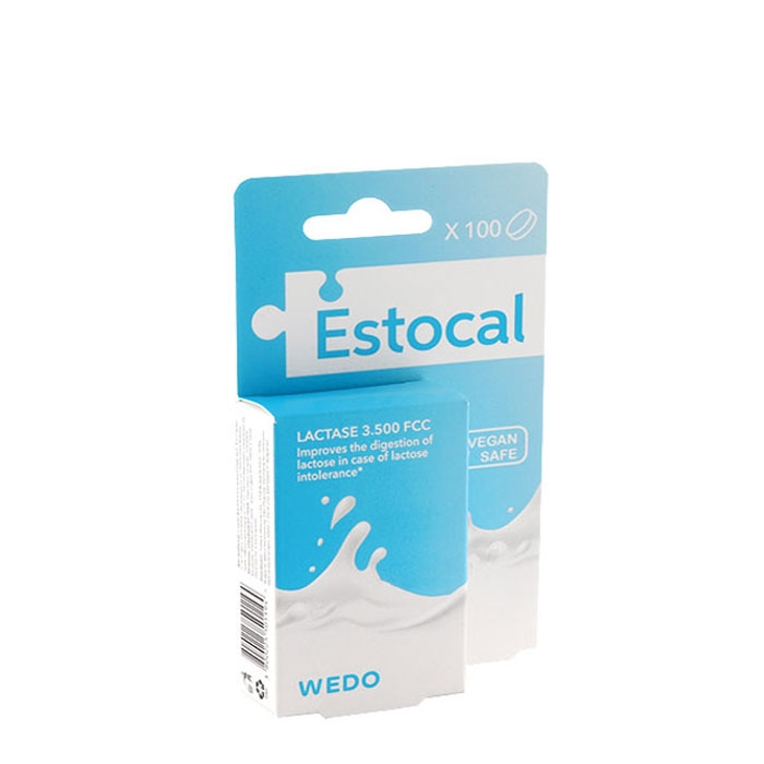 ЕСТОКАЛ ЛАКТАЗА таблетки 3,500 FCC 100 броя / WEDO ESTOCAL LACTASE