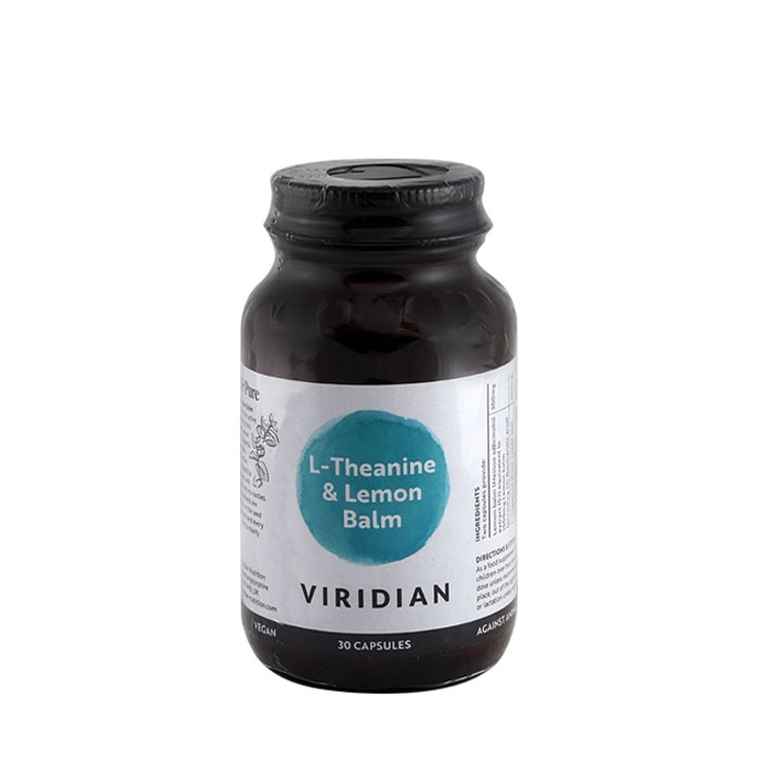 L-ТЕАНИН + МАТОЧИНА капсули 30 броя / VIRIDIAN L - THEANINE & LEMON ...