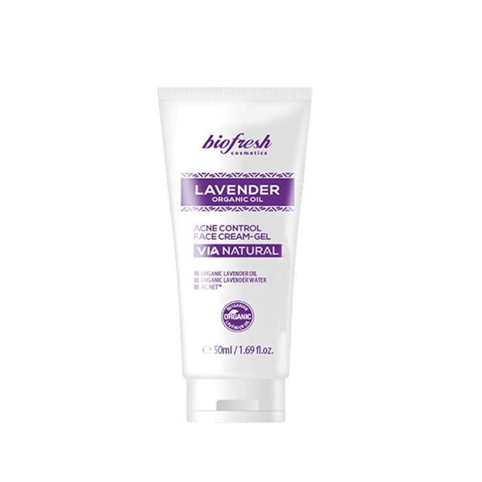 БИОФРЕШ LAVENDER ORGANIC OIL КРЕМ-ГЕЛ ЗА ЛИЦЕ ПРИ АКНЕ 50 мл. / BIOFRESH LAVENDER ORGANIC OIL FOR ACNE CONTROL FACE