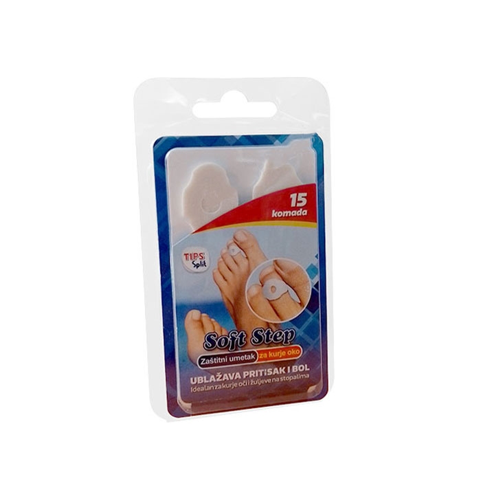 ТИПС СОФТ СТЕП ЗАЩИТНИ ЛЕПЕНКИ ПРИ МАЗОЛИ 15 броя / TIPS SOFT STEP CLAVUS PAD