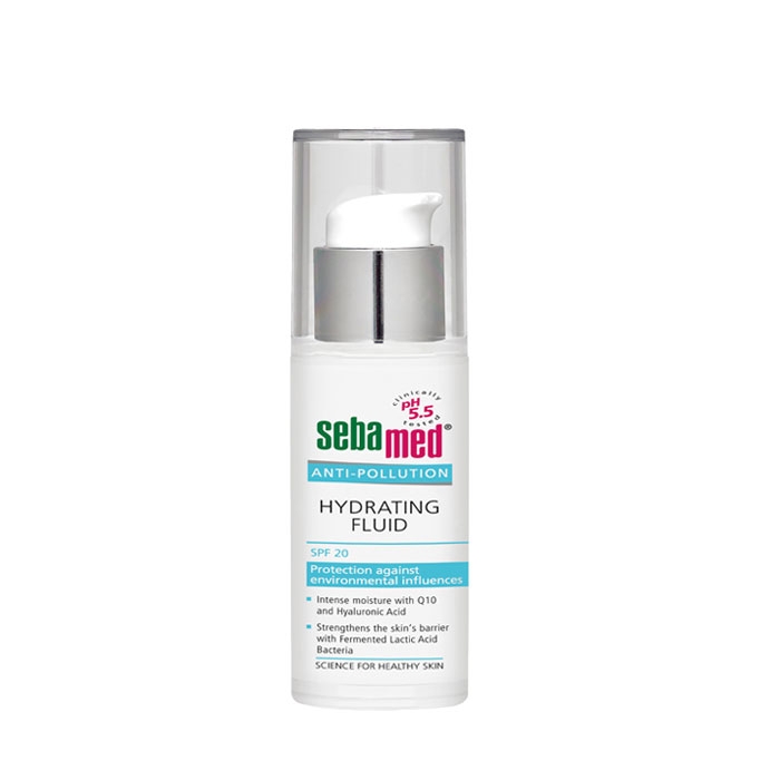 ХИДРАТИРАЩ ФЛУИД ANTI-POLLUTION СЕБА МЕД SPF20 30 мл. / SEBAPHARMA SEBAMED-ANTI-POLLUTION HYDRATING FLUID SPF20