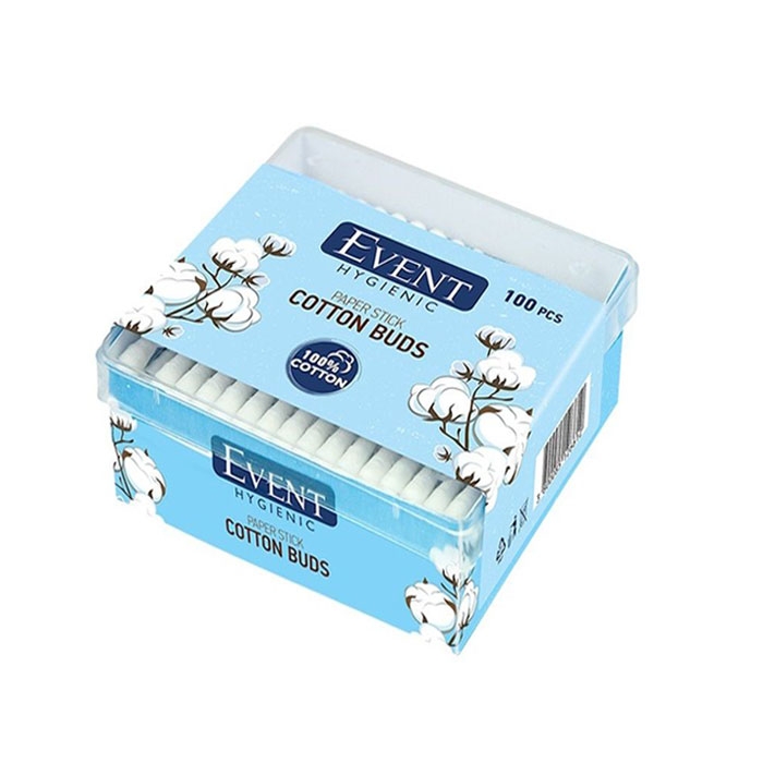 ХАРТИЕНИ ТУПФИ ЕВЕНТ КУТИЯ 100 броя / EVENT PAPER STICK COTTON BUDS