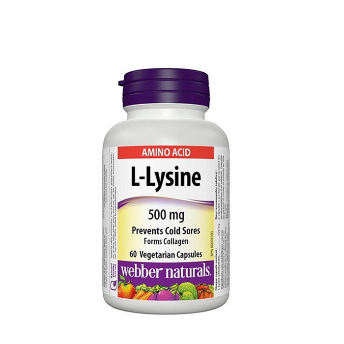 L - ЛИЗИН капсули 500 мг 60 броя / WEBBER NATURALS L - LYSINE
