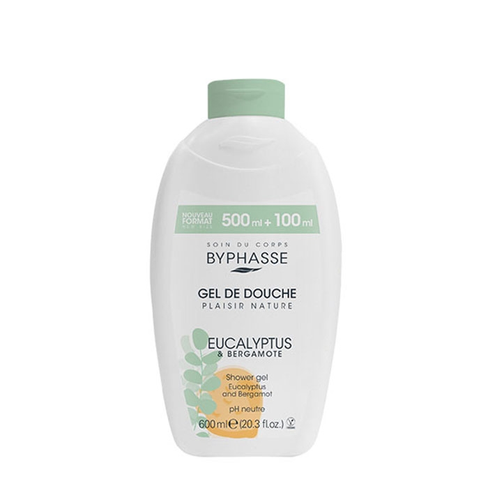 ДУШ ГЕЛ PLAISIR NATURE С ЕВКАЛИПТ И БЕРГАМОТ 600 мл. / BYPHASSE PLAISIR NATURE SHOWER GEL EUCALYPTUS &amp; BERGAMOT