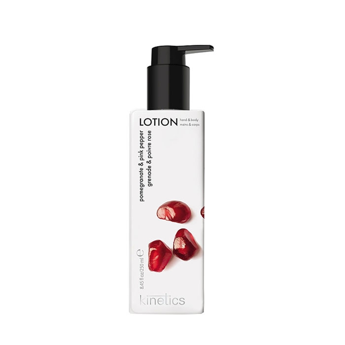 КИНЕТИКС ЛОСИОН ЗА РЪЦЕ И ТЯЛО НАР И РОЗОВ ПИПЕР 250 мл. / KINETICS HAND &amp; BODY LOTION POMEGRANATE &amp; PINK PEPPER