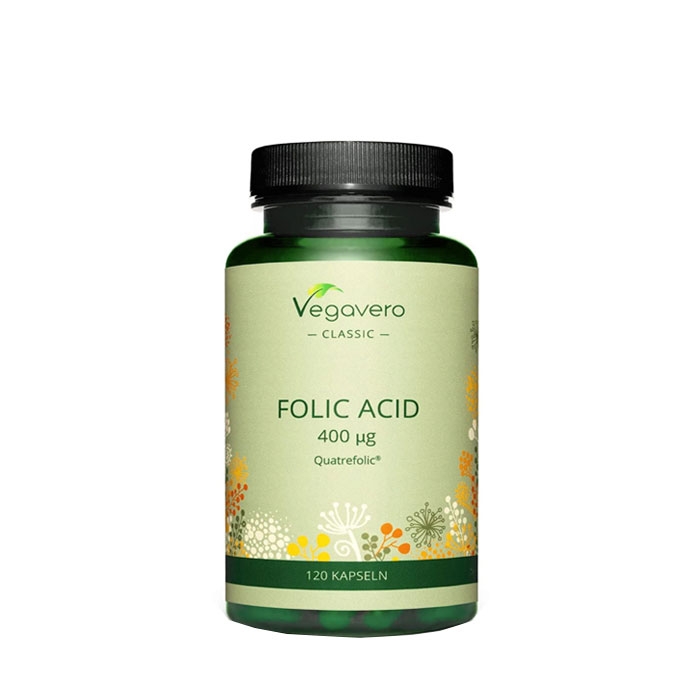 ФОЛИЕВА КИСЕЛИНА ВЕГАВЕРО капсули 400 мкг. 120 броя / VEGAVERO FOLIC ACID QUATREFOLIC