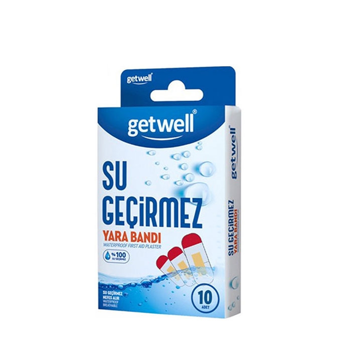 ГЕТУЕЛ ВОДОУСТОЙЧИВИ ПЛАСТИРИ 3 размера 10 броя / GETWELL WATER RESISTANT PATCHES 3 SIZES