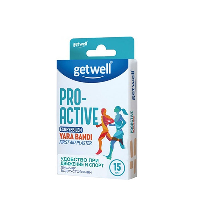 ГЕТУЕЛ ПЛАСТИРИ ПРО АКТИВ 15 броя / GETWELL PATCHES PRO ASSET