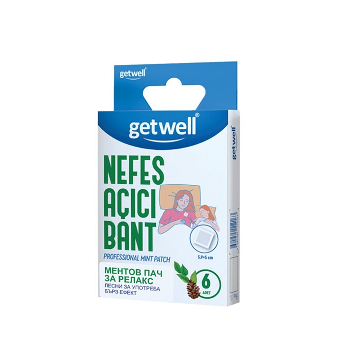 ГЕТУЕЛ МЕНТОВ ПАЧ РЕЛАКС 6 броя / GETWELL MINT PATCH RELAX