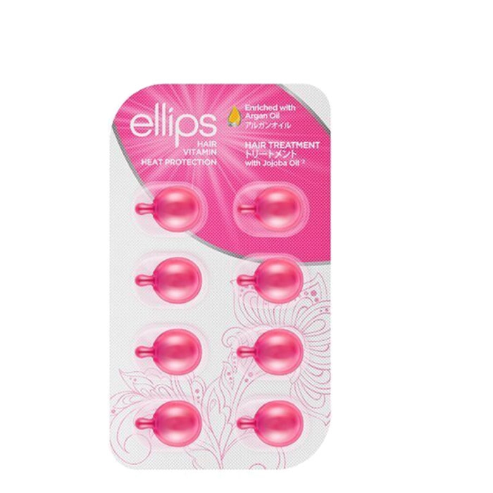 ЕЛЛИПС ВИТАМИНЕН СЕРУМ ЗА УВРЕДЕНА КОСА 1 мл. 8 броя / ELLIPS HAIR VITAMIN HEAT PROTECTION HAIR TREATMENT WITH JOJOBA OIL
