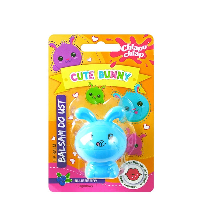 БАЛСАМ ЗА УСТНИ CUTE BUNNY БОРОВИНКА 7 гр. / CHLAPU CHLAP CUTE BUNNY LIP BALM BLUEBERRY