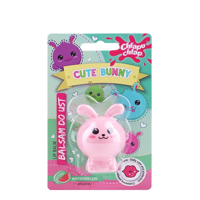 БАЛСАМ ЗА УСТНИ CUTE BUNNY ДИНЯ 7 гр. / CHLAPU CHLAP CUTE BUNNY LIP BALM WATERMELON