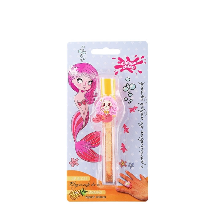 ГЛАНЦ ЗА УСТНИ С ПРЪСТЕН АНАНАС 3 гр. / CHLAPU CHLAP LIP GLOSS WITH RING PINEAPPLE