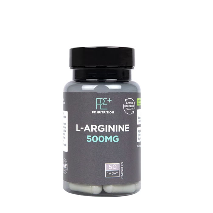 ПЕ НУТРИШЪН L-АРГИНИН капсули 500 мг. 50 броя / PE NUTRITION L-ARGININE