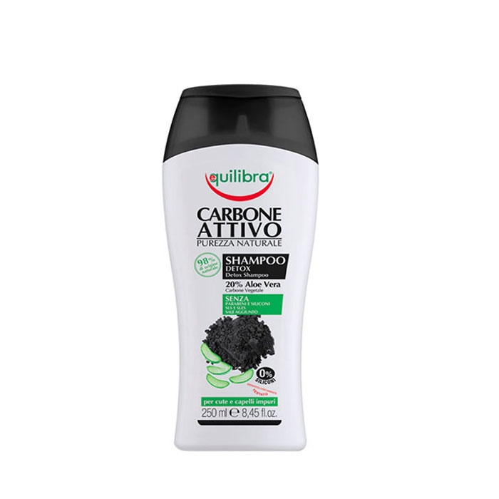 ЕКВИЛИБРА ДЕТОКСИКИРАЩ ШАМПОАН С АКТИВЕН ВЪГЛЕН 250 мл. / EQUILIBRA DETOXIFYING SHAMPOO WITH ACTIVATED CARBON