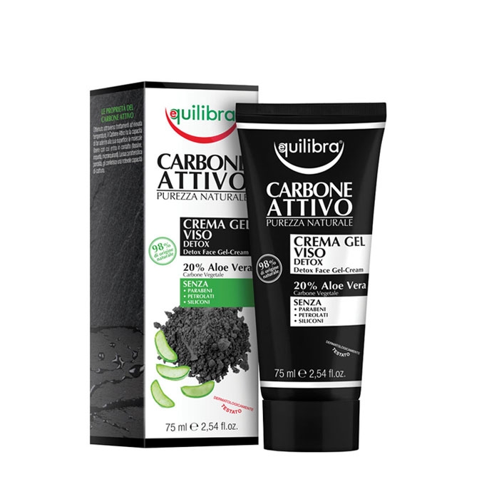 ЕКВИЛИБРА ДЕТОКСИКИРАЩ КРЕМ ЗА ЛИЦЕ С АКТИВЕН ВЪГЛЕН 75 мл. / EQUILIBRA DETOXIFYING FACE CREAM WITH ACTIVATED CARBON