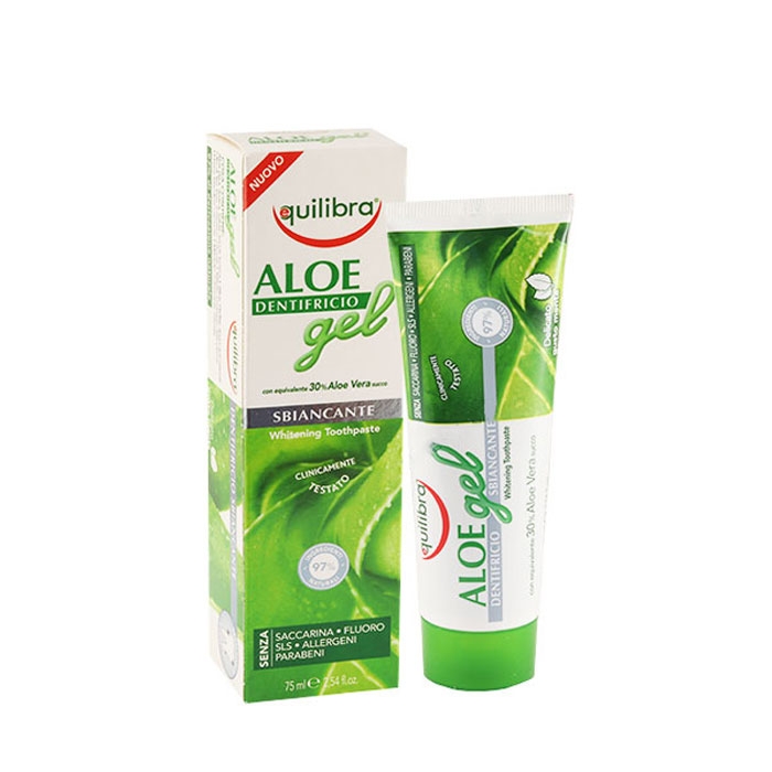 ЕКВИЛИБРА АЛОЕ ВЕРА ГЕЛ - ПАСТА ЗА ЗЪБИ С ИЗБЕЛВАЩО ДЕЙСТВИЕ 75 мл. / EQUILIBRA ALOE DENTIFRICIO SBIANCANTE
