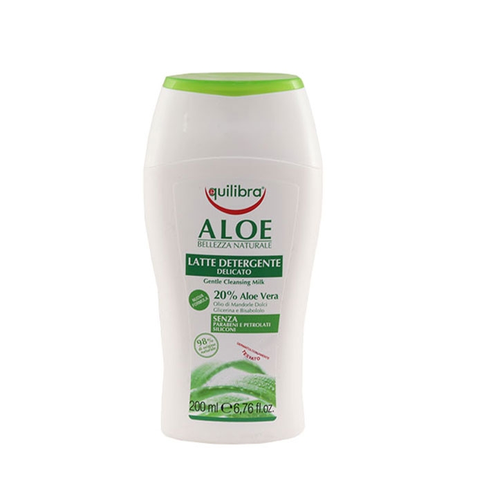 ЕКВИЛИБРА ХИДРАТИРАЩО ПОЧИСТВАЩО МЛЯКО С АЛОЕ ВЕРА 200 мл. / EQUILIBRA ALOE VERA LATTE DETERGENTE DELICATO IDRANTE