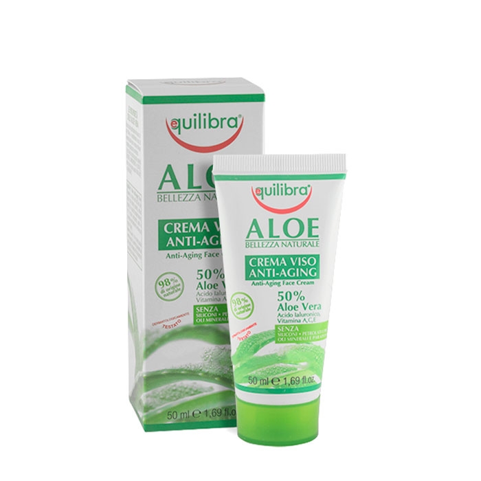 ЕКВИЛИБРА АНТИ - ЕЙДЖ КРЕМ ЗА ЛИЦЕ С АЛОЕ ВЕРА 50 мл. / EQUILIBRA ALOE CREMA VISO ANTIAGING