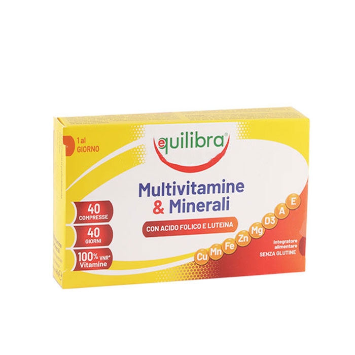 ЕКВИЛИБРА МУЛТИВИТАМИНИ И МИНЕРАЛИ + ЛУТЕИН таблетки 40 броя / EQUILIBRA MULTIVITAMINE &amp; MINERALI + LUTEINA