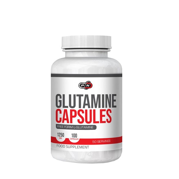 ПЮР НУТРИШЪН ГЛУТАМИН капсули 1250 мг. 100 броя / PURE NUTRITION GLUTAMINE
