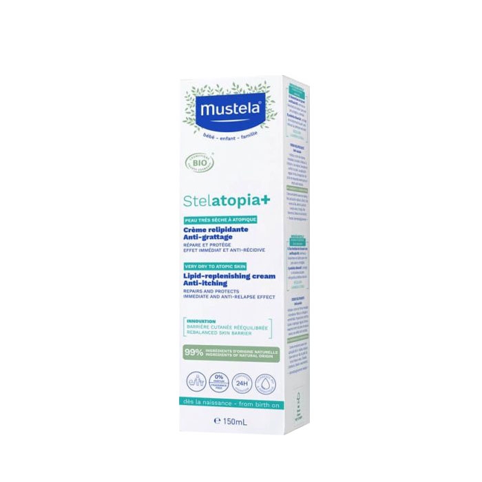 МУСТЕЛА STELATOPIA+ ВЪЗСТАНОВЯВАЩ КРЕМ ЗА МНОГО СУХА КОЖА 150 мл. / MUSTELA STELATOPIA+ LIPID REPLENISHING CREAM