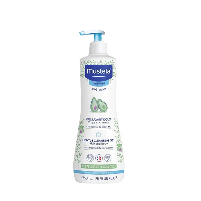 МУСТЕЛА БЕБЕ МЕК ПОЧИСТВАЩ ГЕЛ ЗА КОСА И ТЯЛО 750 мл. / MUSTELA BEBE GENTLE CLEANSING GEL HAIR AND BODY
