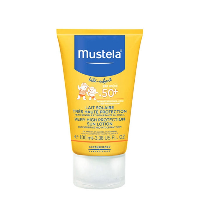 МУСТЕЛА БЕБЕ СЛЪНЦЕЗАЩИТЕН ЛОСИОН ЗА БЕБЕТА И ДЕЦА SPF 50+ 100 мл. / MUSTELA LALT SOLAIRE ULTRA HAUTE PROTECTION SPF 50+