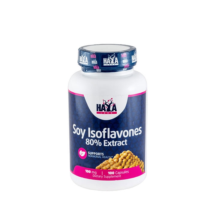ХАЯ ЛАБС СОЯ ИЗОФЛАВОНИ 80% капсули 100 броя / HAYA LABS SOY ISOFLAVONES 80 %