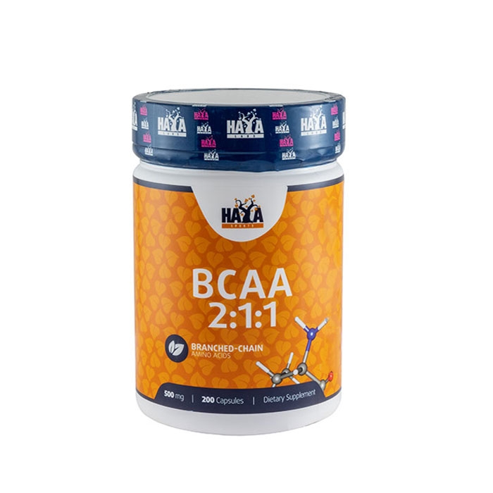ХАЯ ЛАБС СПОРТС BCAA капсули 500 мг. 200 броя / HAYA LABS SPORTS BCAA